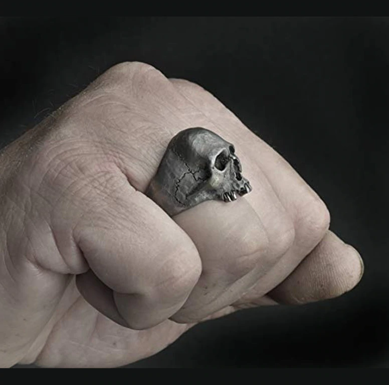 2021 New Skull Gothic Horror Ring