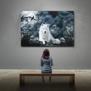 Wall Art Wolf Poster Canvas