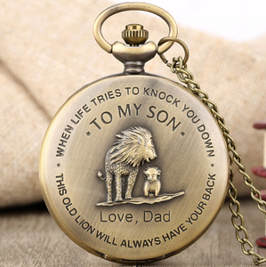 To My Son Pocket Watch Necklace
