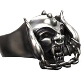 2023 New Motorcycle Style Black Skull Ghost Head Ring