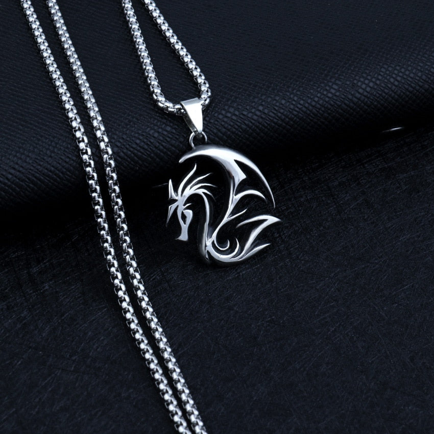 2021 New Flame Flying Dragon Necklace