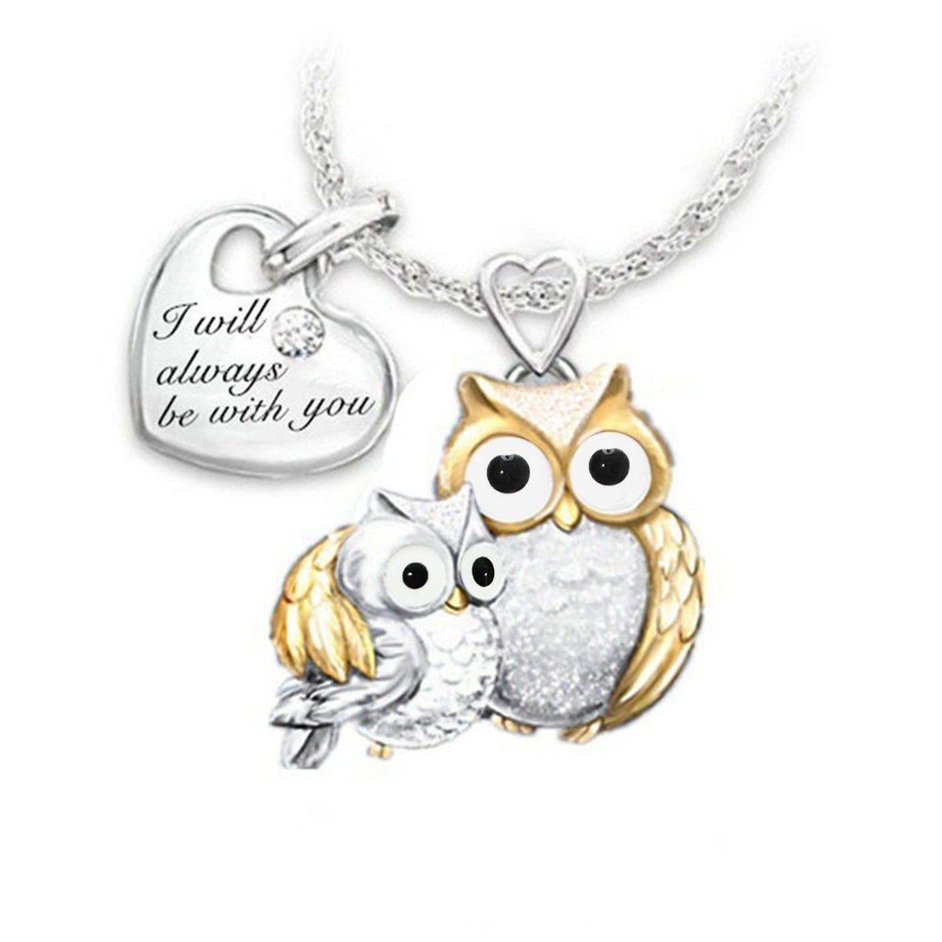 2022 New Cute owl mother and child necklace