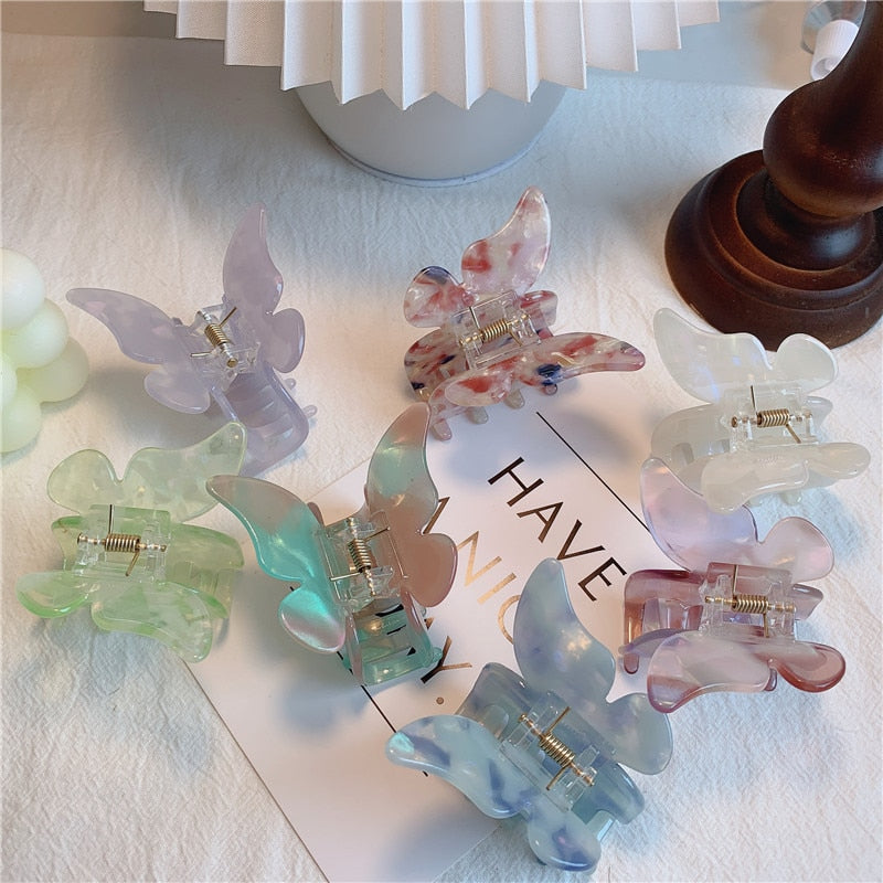 2021 new Hair Claw Sweet Butterfly Hairpin Clip
