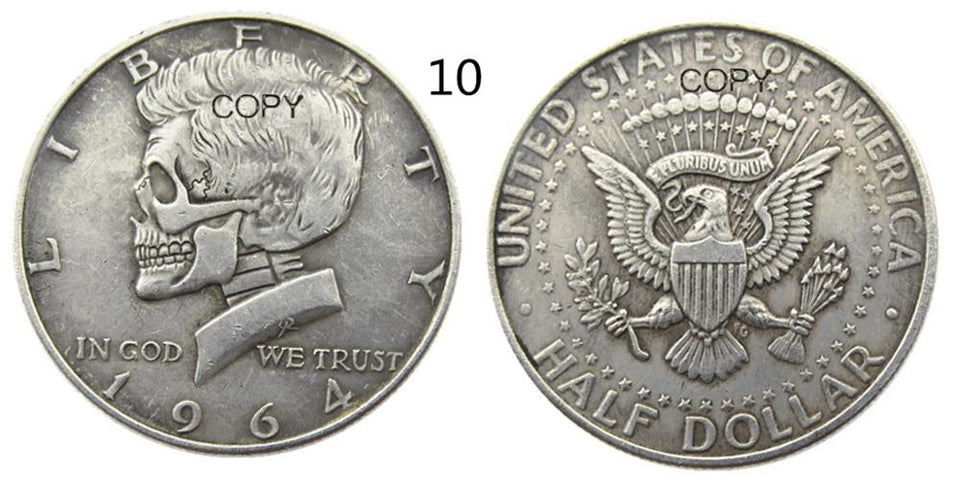 2021 New Half Dollar skull zombie Coin
