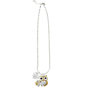 2022 New Cute owl mother and child necklace