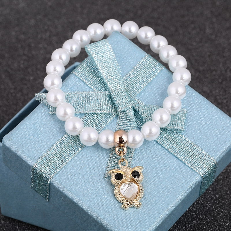 2022 New Beautiful Crystal Owl Bracelet Women's