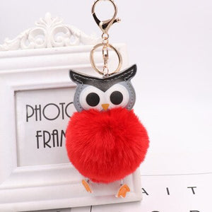2022 New Cute Pompom Owl Keychain