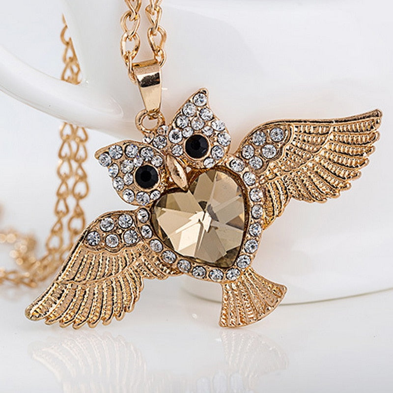2021 New Vintage Owl Charms Necklace