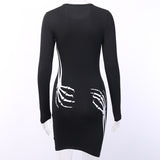 2021 New Black Skull Dress for Women