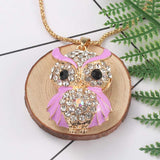2022 New Brand Owl Necklace Crystal
