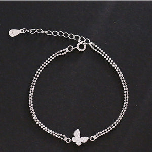 New 925 Silver Butterfly Bracelet for Women