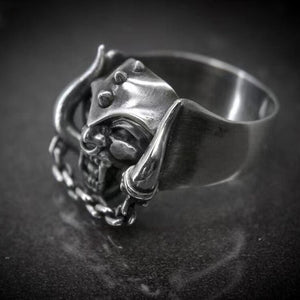 2023 New Motorcycle Style Black Skull Ghost Head Ring