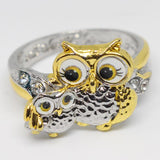 2022 Luxury Clear Crystal Owl Rings for Women