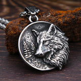 2022 New Men Vintage Viking Wolf Pendant Necklace