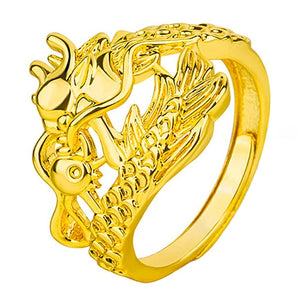 Gold Dragon Resizable Rings