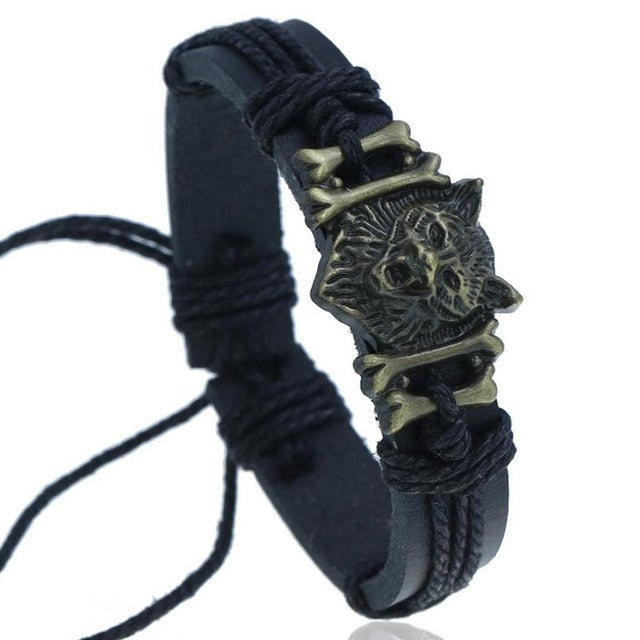Punk Gothic Wolf Bracelet