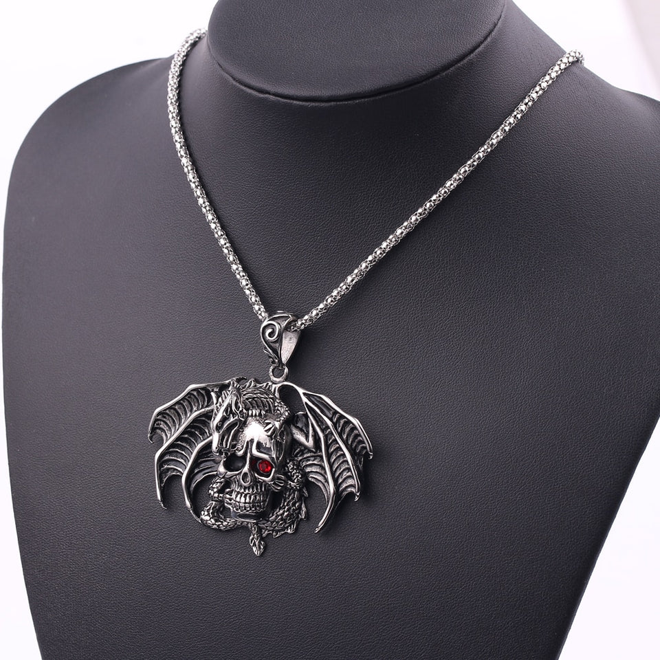 2021 New Dragon Death Skull Necklace