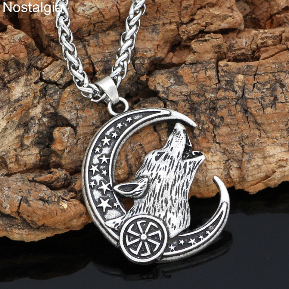 2021 Viking Wolf Moon Necklace