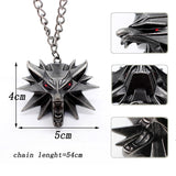 2021 New Witcher Wolf head necklace