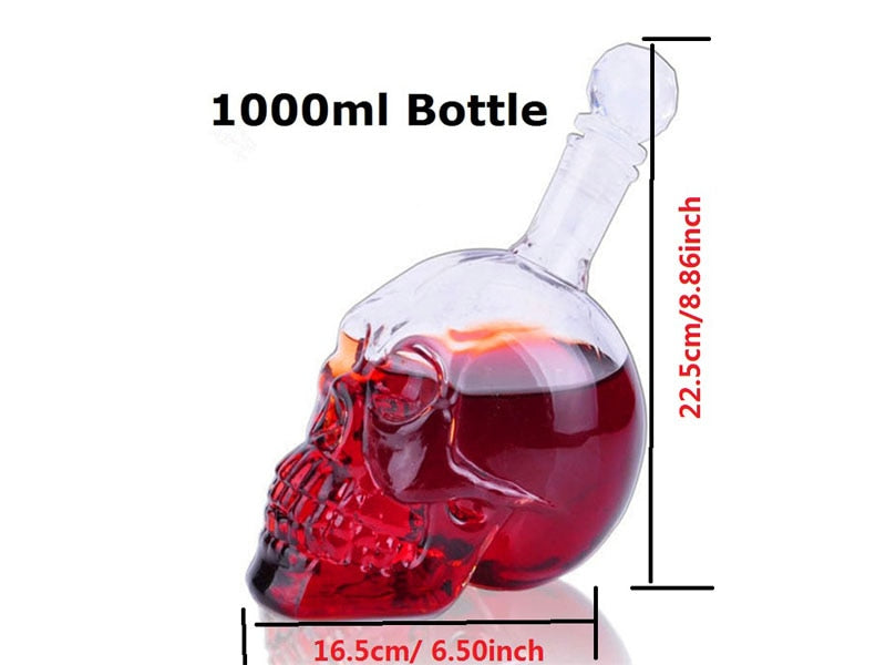 2021 Glass Bottle Skull Head