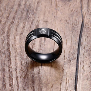 CABLE RING IN BLACK