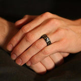 CABLE RING IN BLACK