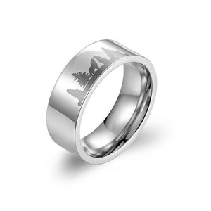2021 Wolf in the Moonlight Forest Ring
