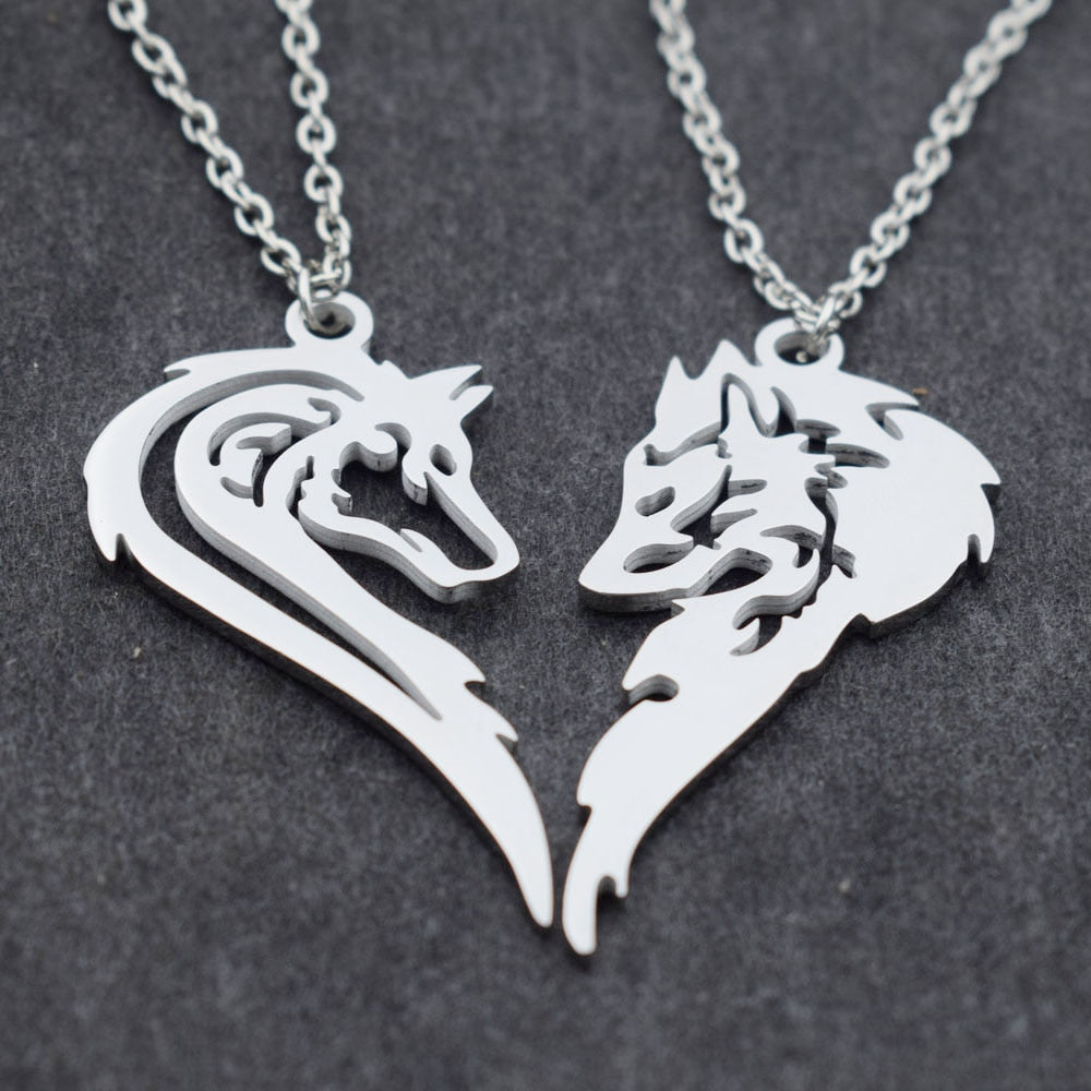 2021 Two Wolves Lover necklace