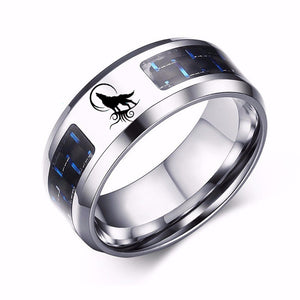 2021 Laser Engraved Wolf Ring