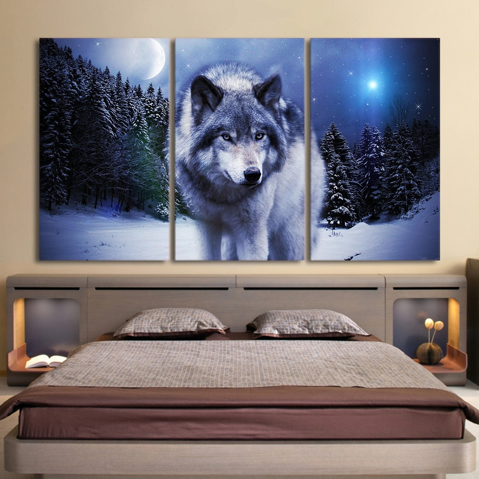 Canvas Painting Wolf