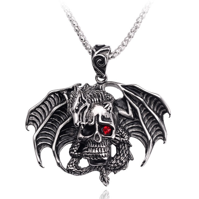 2021 New Dragon Death Skull Necklace