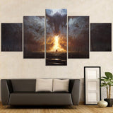 New 5 Panel Dragon Home Decoration Wall Art Canvas Paintings