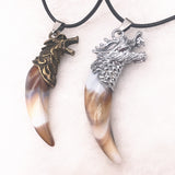 2021 New Silver / Gold Wolf Necklace