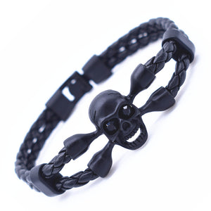 2022 New Vintage Black Skull Bracelets=
