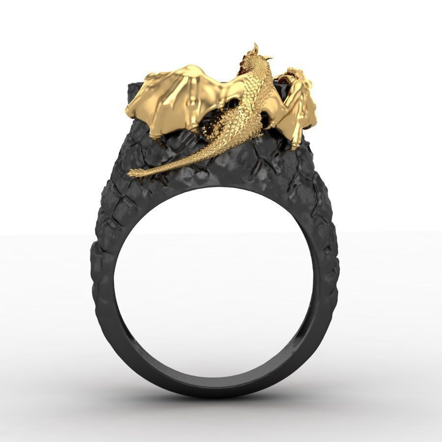 2021 New Domineering Golden Dragon Ring