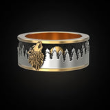 2021 Trend Forest Wolf Rings