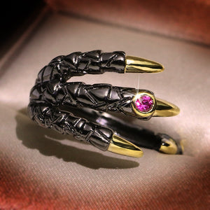 2021 Resizable Vintage Dragon Claw Rings