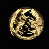 2021 New Gold Warrior Dragon Phoenix Ring