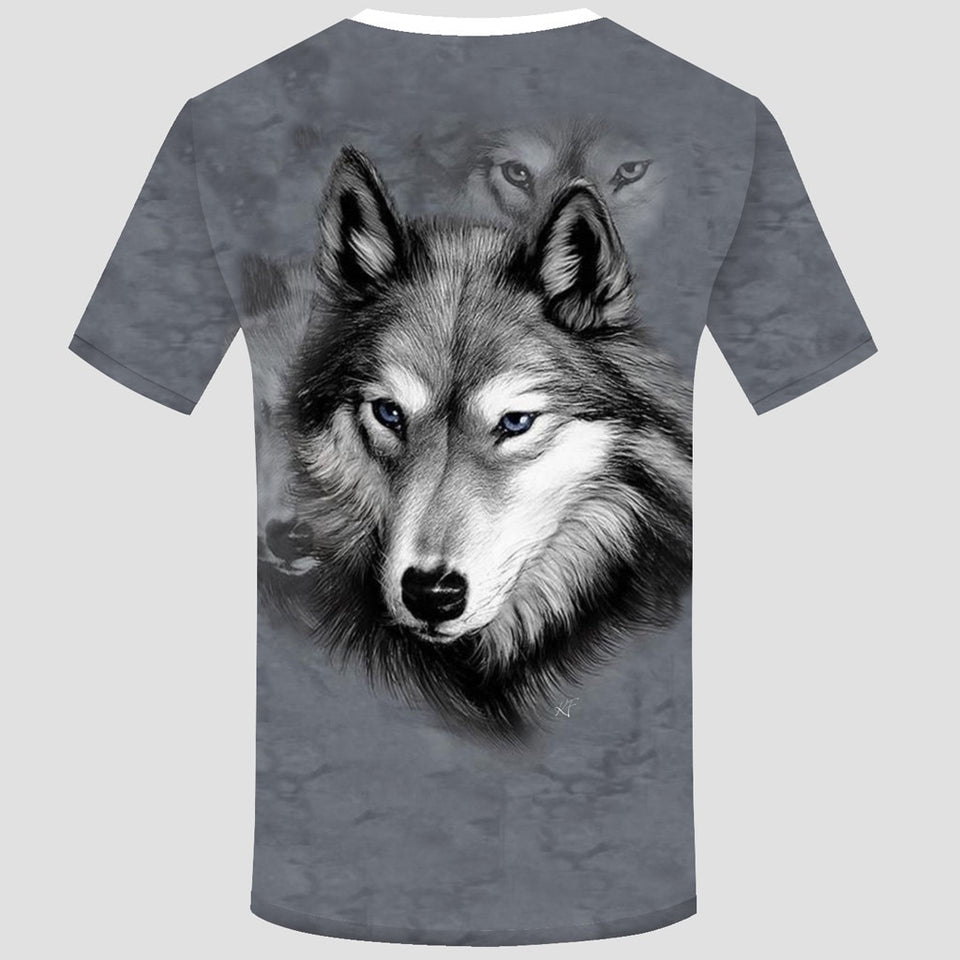2021 New Female 3D wolf T-shirt