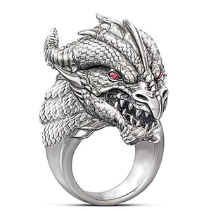 2021 New Sculpted Dragon Head Ring