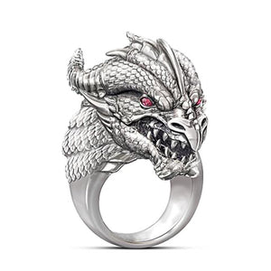 2021 New Sculpted Dragon Head Ring