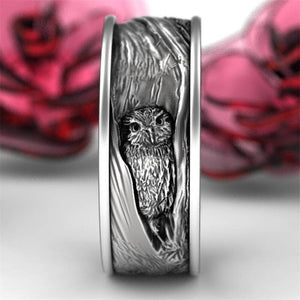 2021 New Vintage Owl Gothic Ring