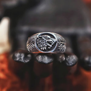 2021 New Vintage Wolf Stainless Steel Ring
