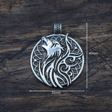 2021 Norse Viking Howling  Wolf Necklace