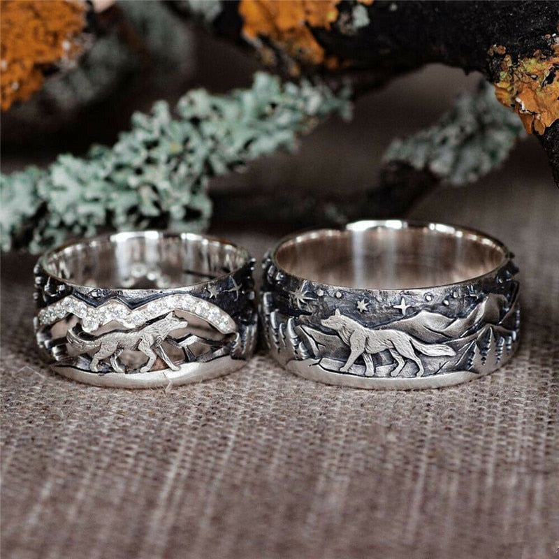 2021 New Arrival Wolf Silver 925 Rings
