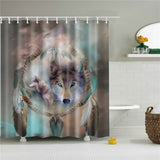 2021 New Wolf Shower Bath Curtain