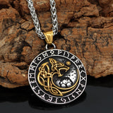 2021 New Viking Wolf Rune Necklace