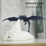 2021 New 3d Printed Fire Breathing Dragon Lamp Night