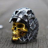 2021 New Gold Skull Ring for Men