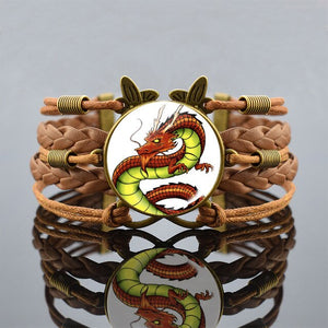 2021 New Dragon Woven Leather Bracelets